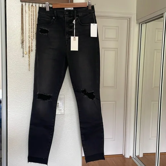 NWT Good American good waist step hem jean - Picture 1 of 7